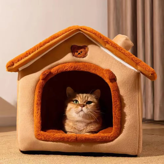 1-Piece Cat and Dog House Puppy Dog House Four Seasons Universal Detachable Washable Dog House Pet Supplies Pet House Dog Beds