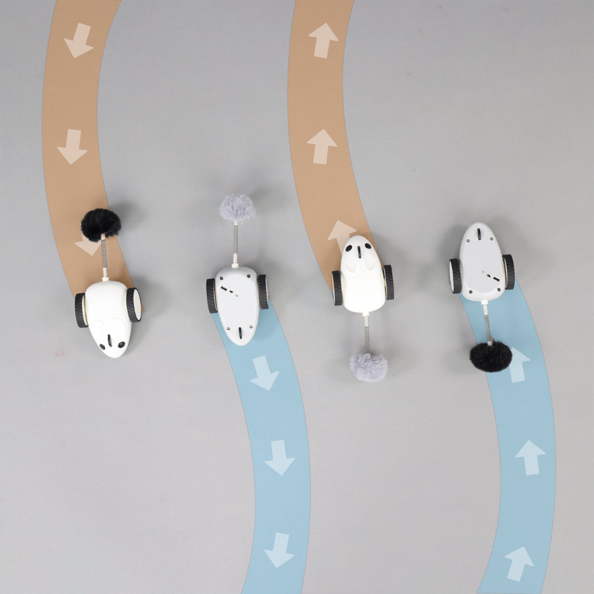 Purechase Smart Cat Toy, Interactive Automatic Mouse Shaped Toy for Pets, App Enabled with Adjustable Speed, Flip Modes, Replaceable Plush Tail and USB Charging for Kittens and Dogs