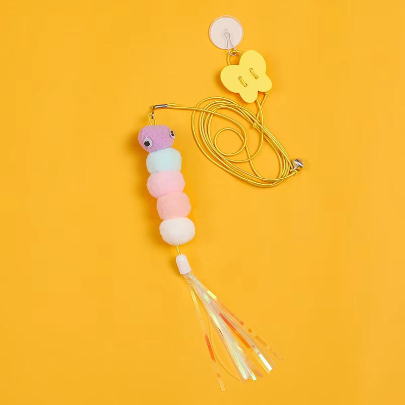 Interactive Cat Toy Hanging Simulation Cat Toy Funny Self-Hey Interactive Toy for Kitten Playing Teaser Wand Toy Cat Supplies