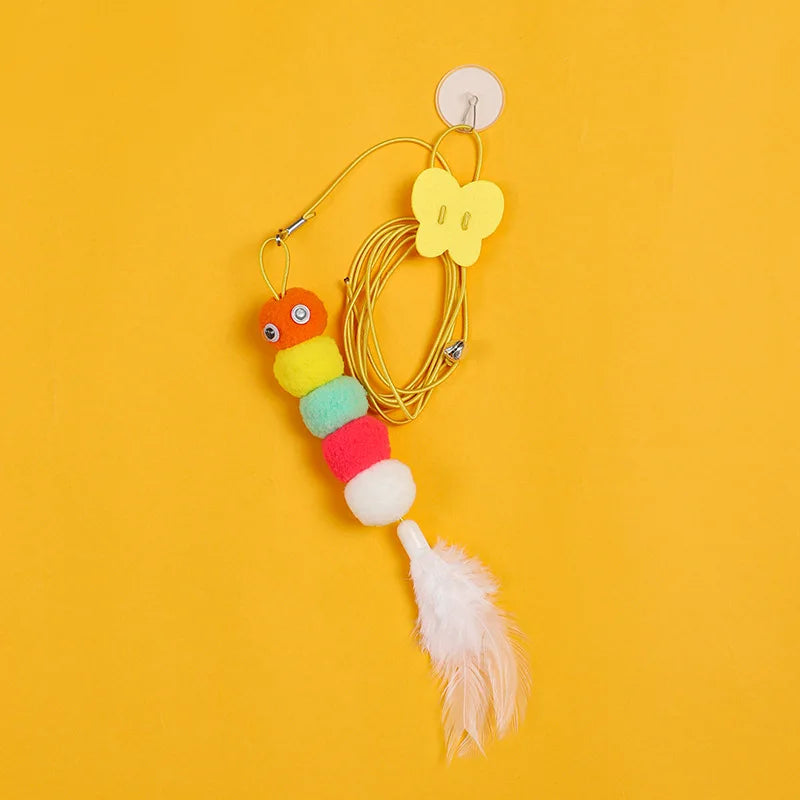 Interactive Cat Toy Hanging Simulation Cat Toy Funny Self-Hey Interactive Toy for Kitten Playing Teaser Wand Toy Cat Supplies