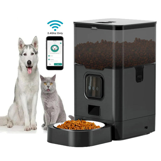 Tuya Automatic Pet Feeder Large Capacity APP Smart Cat Feeder Dog Slow Food Dispenser with WIFI Voice Timing Pet Feeding Supplie