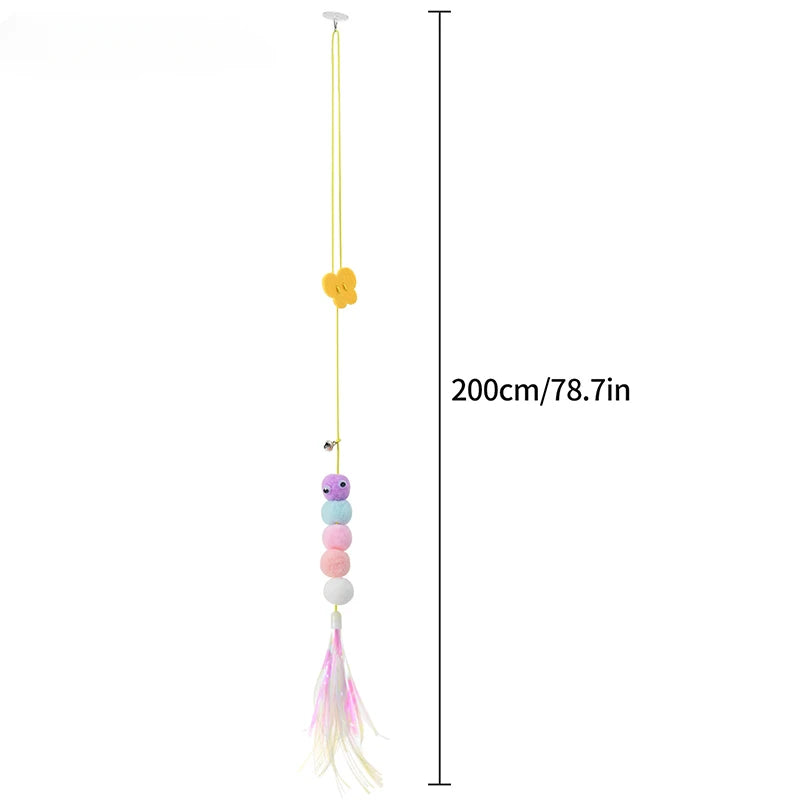 Interactive Cat Toy Hanging Simulation Cat Toy Funny Self-Hey Interactive Toy for Kitten Playing Teaser Wand Toy Cat Supplies