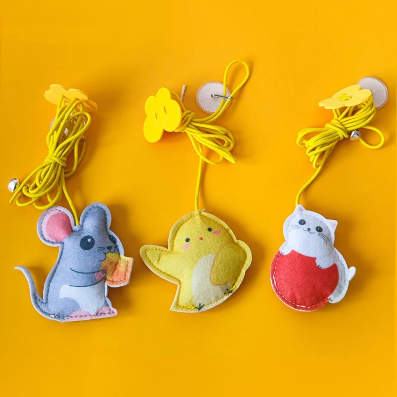 Interactive Cat Toy Hanging Simulation Cat Toy Funny Self-Hey Interactive Toy for Kitten Playing Teaser Wand Toy Cat Supplies