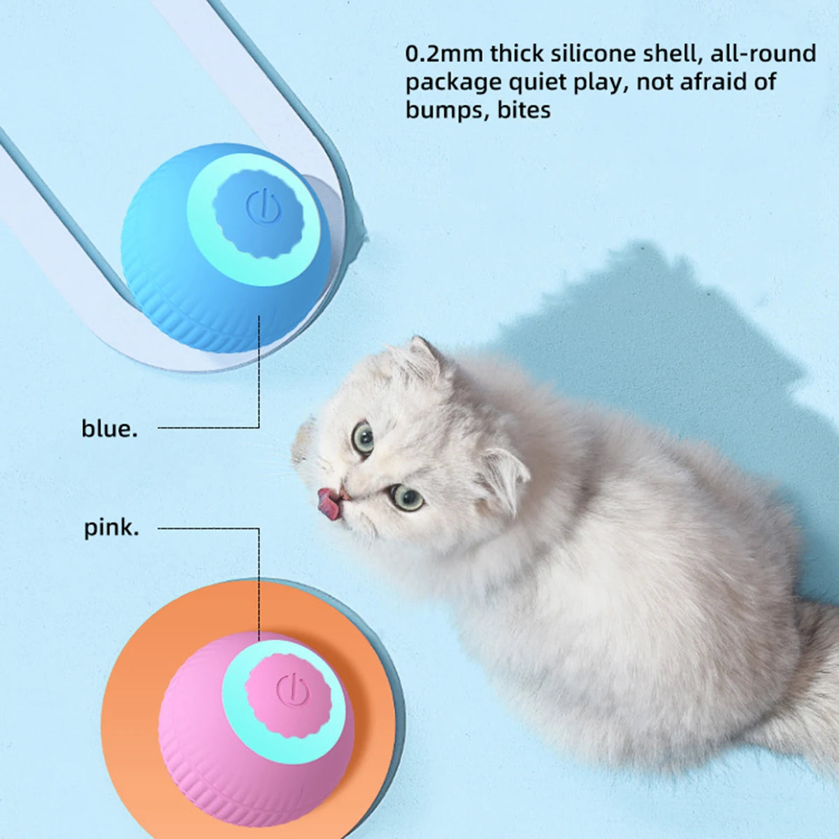 Cat Toy Ball, Cat Toy Ball Smart Cat Toy Automatic Rolling Ball, Self-Rolling Ball Cat Toy, Interactive Cat Toy,