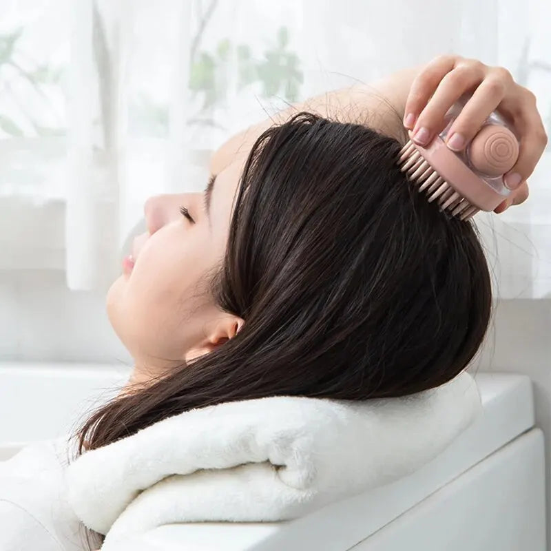 1Pc Pet Bath Brush Soft Silicone with Shampoo Dispenser Gentle Massage for Grooming and Cleaning Fur and Hair