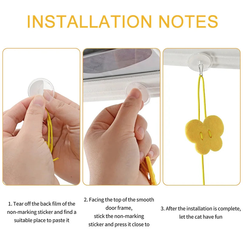 Interactive Cat Toy Hanging Simulation Cat Toy Funny Self-Hey Interactive Toy for Kitten Playing Teaser Wand Toy Cat Supplies