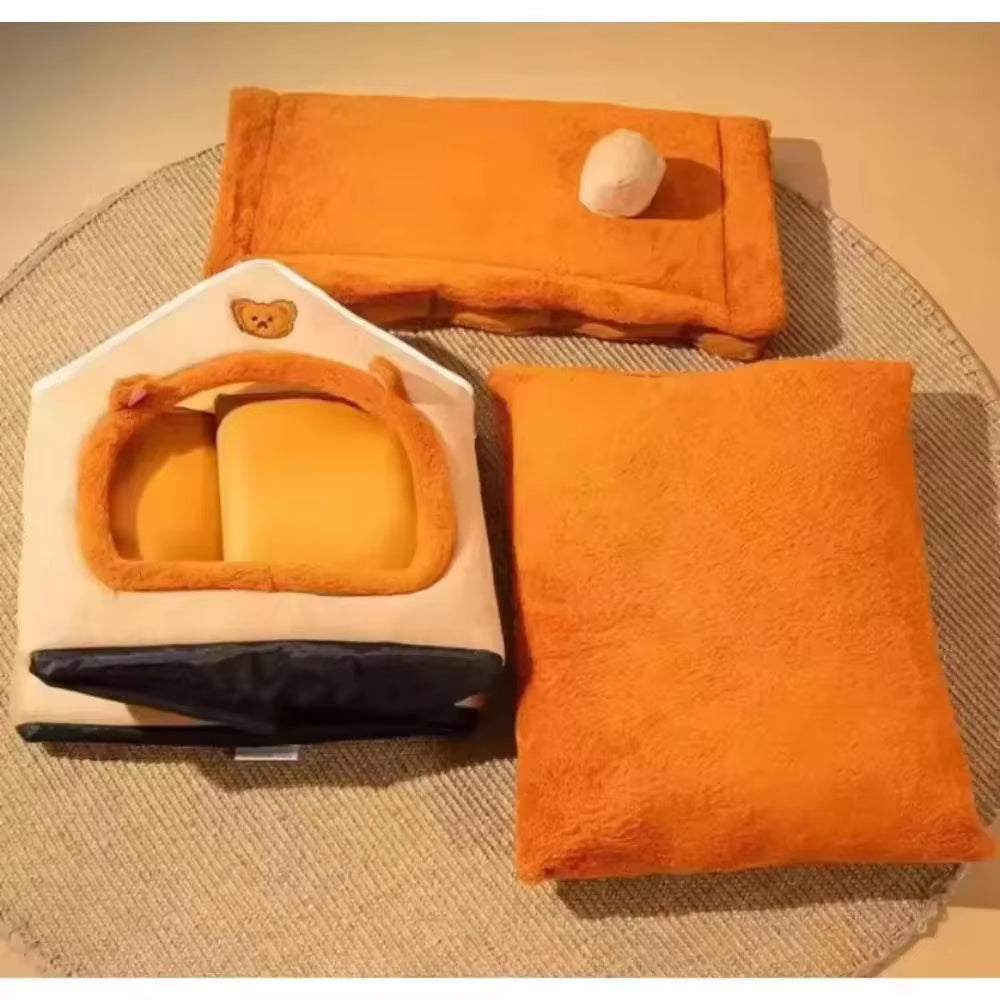 1-Piece Cat and Dog House Puppy Dog House Four Seasons Universal Detachable Washable Dog House Pet Supplies Pet House Dog Beds