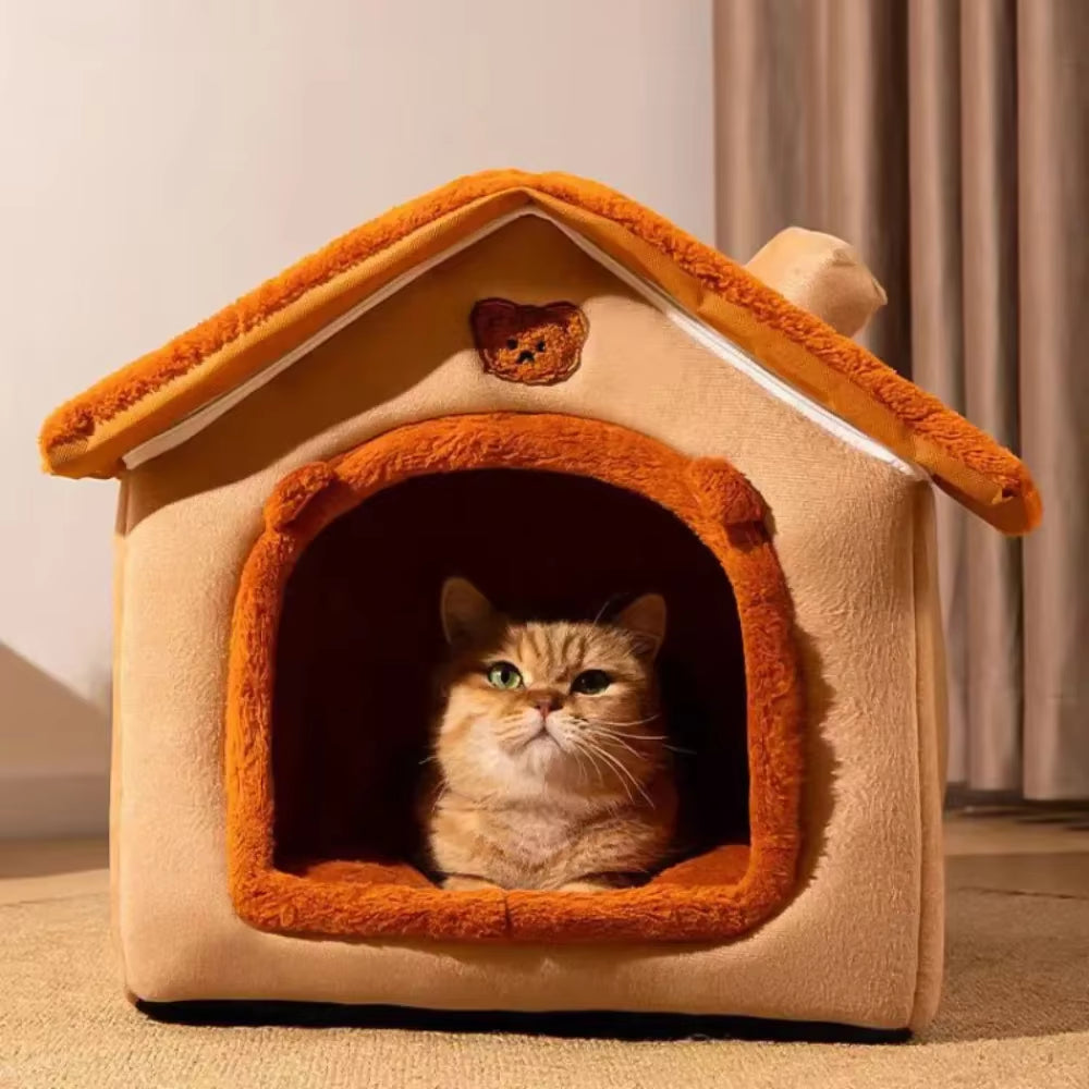 1-Piece Cat and Dog House Puppy Dog House Four Seasons Universal Detachable Washable Dog House Pet Supplies Pet House Dog Beds