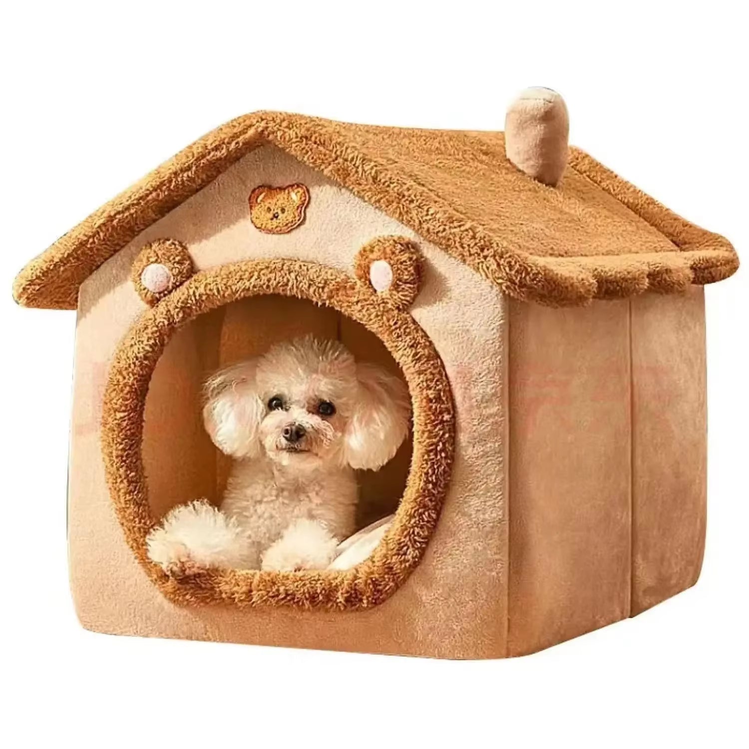 1-Piece Cat and Dog House Puppy Dog House Four Seasons Universal Detachable Washable Dog House Pet Supplies Pet House Dog Beds