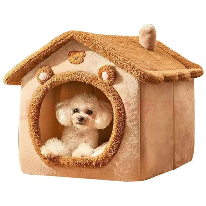 1-Piece Cat and Dog House Puppy Dog House Four Seasons Universal Detachable Washable Dog House Pet Supplies Pet House Dog Beds