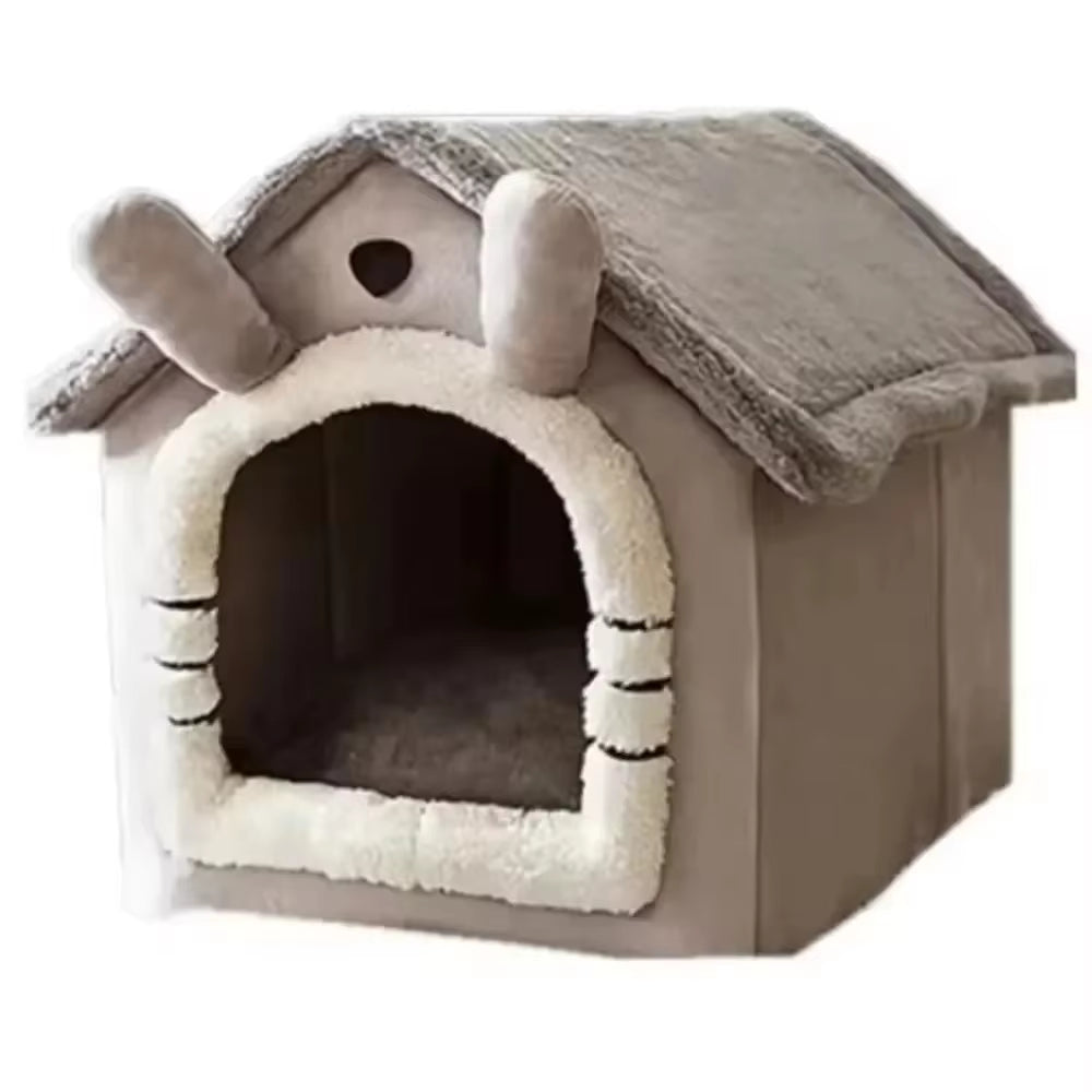 1-Piece Cat and Dog House Puppy Dog House Four Seasons Universal Detachable Washable Dog House Pet Supplies Pet House Dog Beds
