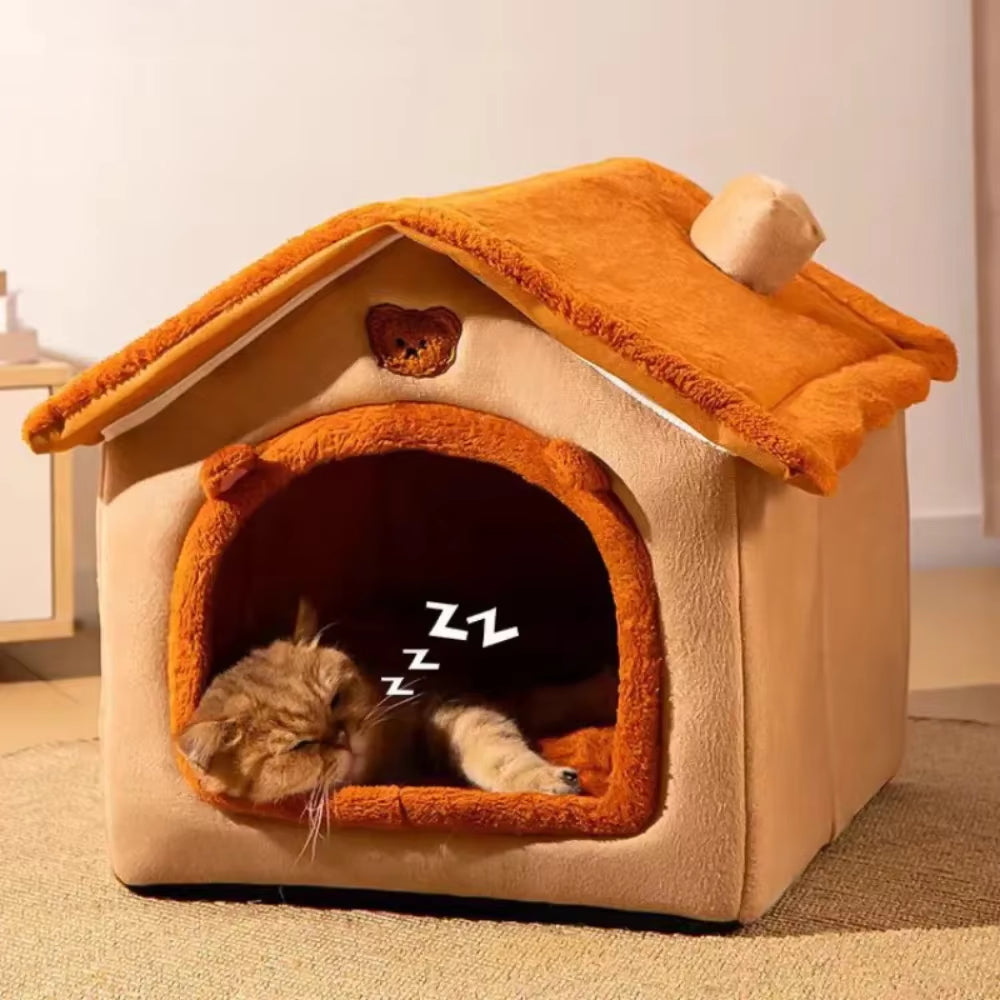 1-Piece Cat and Dog House Puppy Dog House Four Seasons Universal Detachable Washable Dog House Pet Supplies Pet House Dog Beds