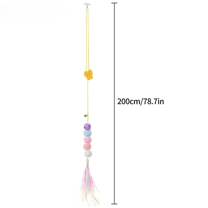 Interactive Cat Toy Hanging Simulation Cat Toy Funny Self-Hey Interactive Toy for Kitten Playing Teaser Wand Toy Cat Supplies