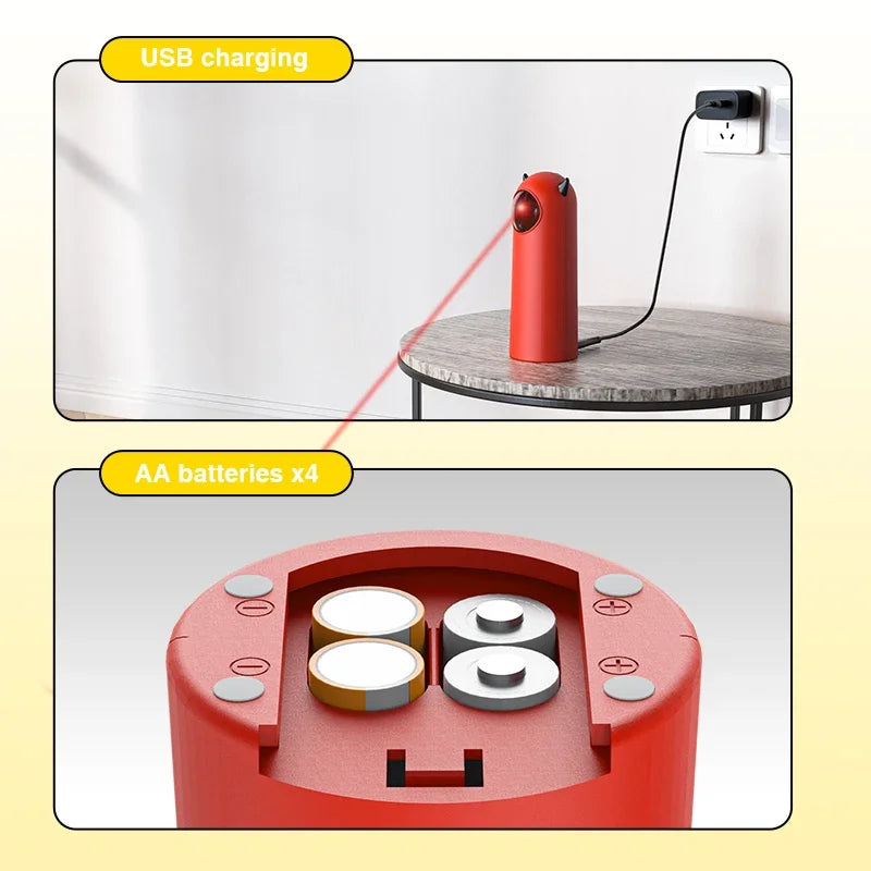 Automatic Cat Toys LED Laser Interactive Smart Teasing Pet Handheld Electronic Indoor Random Laser Cats Toy Accessories for Dog