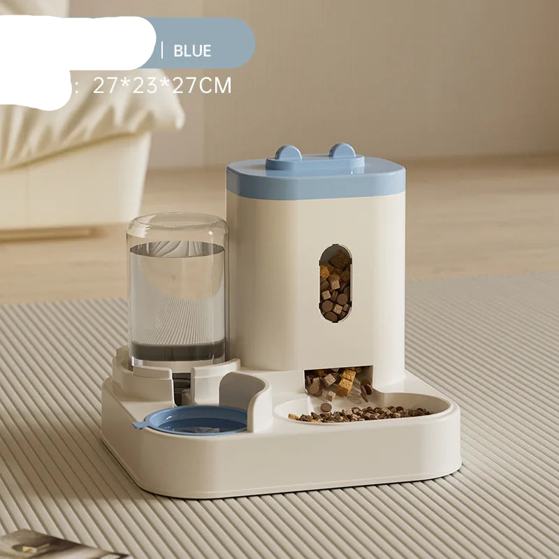Automatic Feeder Cat Dog Food Bowl with Water Fountain Pet Large Food Storage Dispenser Container Puppy Pet Kitten Accessories