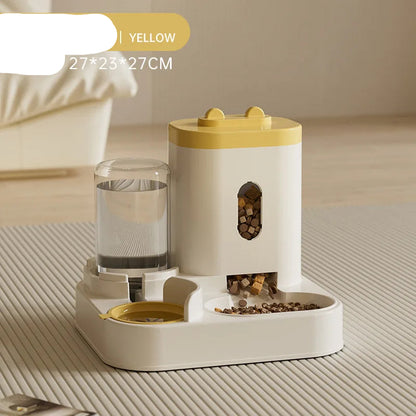 Automatic Feeder Cat Dog Food Bowl with Water Fountain Pet Large Food Storage Dispenser Container Puppy Pet Kitten Accessories