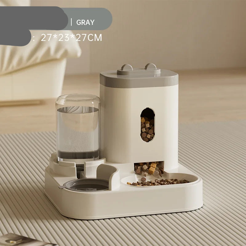 Automatic Feeder Cat Dog Food Bowl with Water Fountain Pet Large Food Storage Dispenser Container Puppy Pet Kitten Accessories