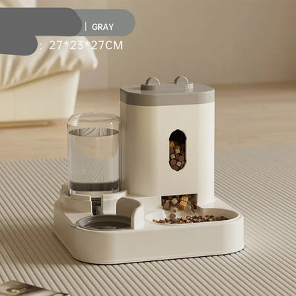 Automatic Feeder Cat Dog Food Bowl with Water Fountain Pet Large Food Storage Dispenser Container Puppy Pet Kitten Accessories