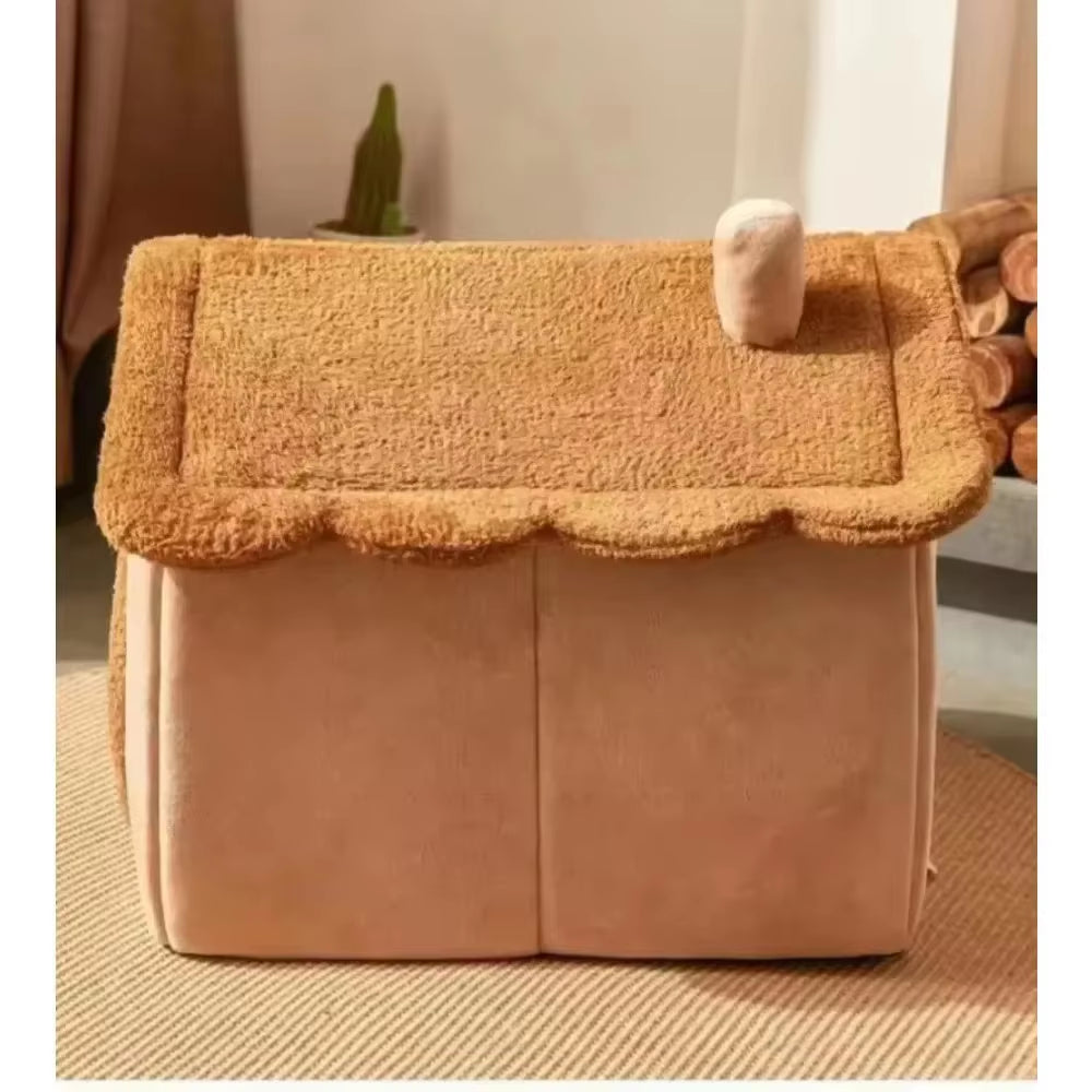 1-Piece Cat and Dog House Puppy Dog House Four Seasons Universal Detachable Washable Dog House Pet Supplies Pet House Dog Beds