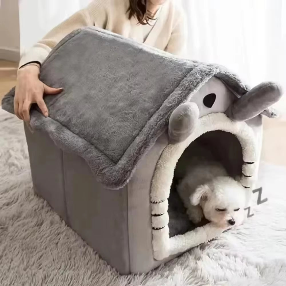 1-Piece Cat and Dog House Puppy Dog House Four Seasons Universal Detachable Washable Dog House Pet Supplies Pet House Dog Beds